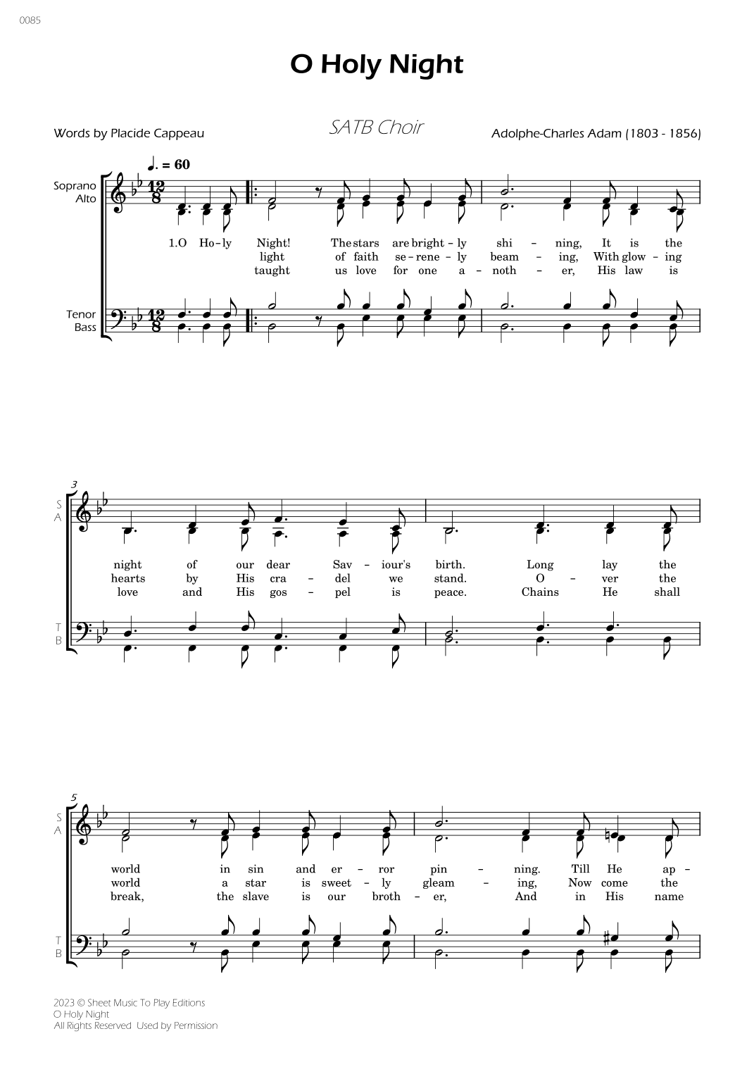 O Holy Night - SATB Choir (arr. César Madeira)