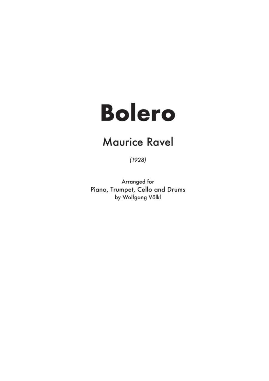 Bolero (arr. Wolfgang Völkl)