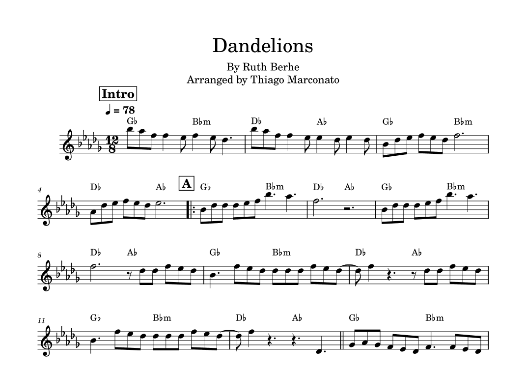 Dandelions (arr. Thiago Marconato)