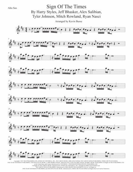 Sign Of The Times (arr. Kevin Busse)