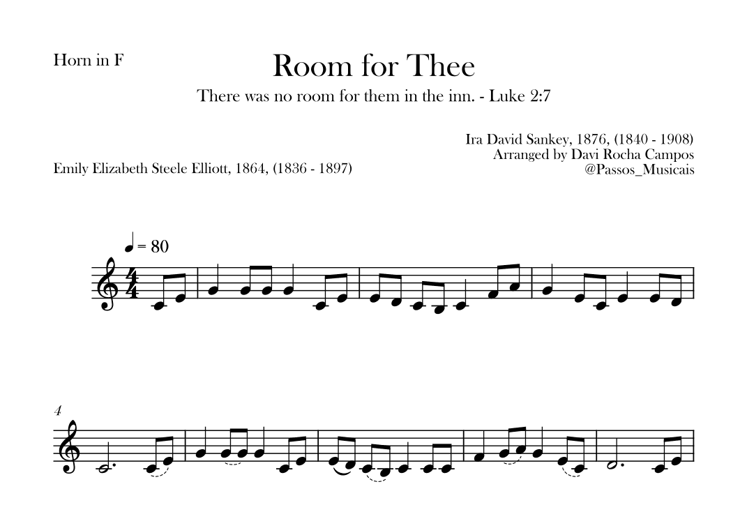 Room for Thee (arr. Davi Rocha Campos)