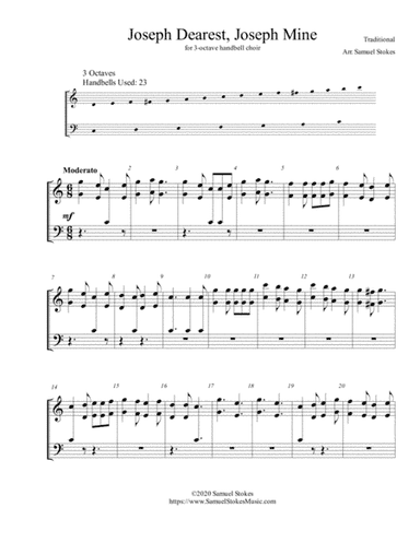Joseph Dearest, Joseph Mine (Joseph, O Dear Joseph, Mine) - for 3-octave handbell choir (arr. Samuel Stokes)