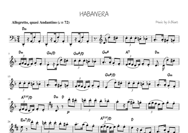 "Habanera" Dm (arr. pfkaori)