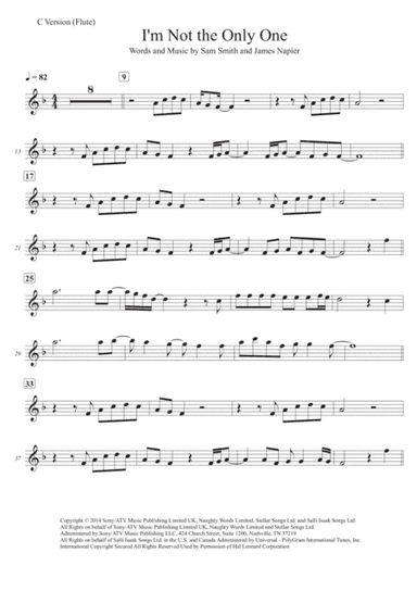 I'm Not The Only One (arr. Ken Chow)