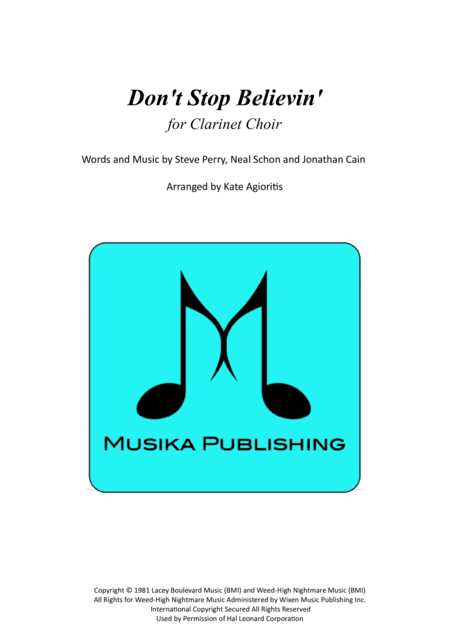 Don't Stop Believin' (arr. Kate Agioritis)