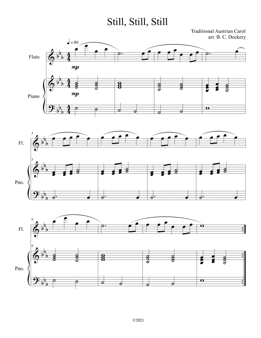 Still, Still, Still (Flute Solo) with piano accompaniment (arr. B. C. Dockery)