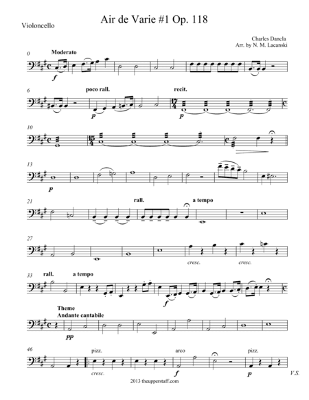 Air de Varie #1, Op. 118 (arr. Nick Lacanski)