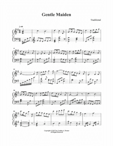 Gentle Maiden (arr. Cynthia A. Boener)