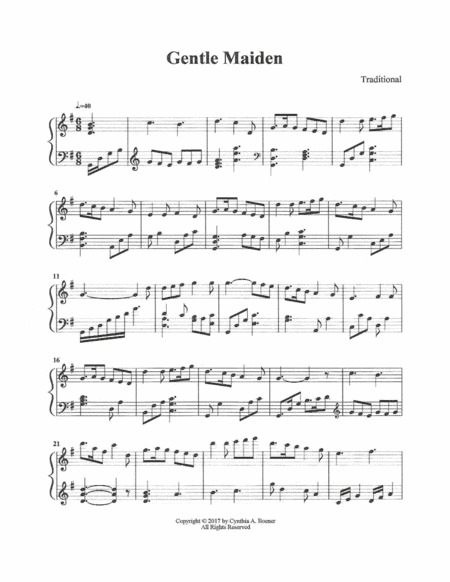 Gentle Maiden (arr. Cynthia A. Boener)