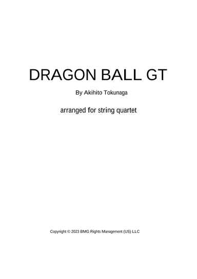 Dragon Ball Gt (arr. Ekaterina Kuznetsova)