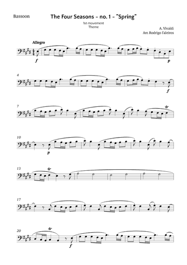 The Four Seasons - Spring (arr. Rodrigo Faleiros)