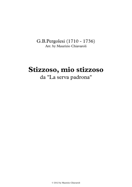 Stizzoso, mio stizzoso (arr. Maurizio Chiavaroli)