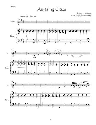 Amazing Grace - for Flute and Piano