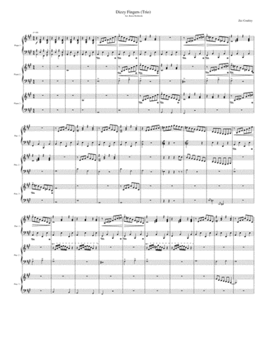 Dizzy Fingers (Trio) (arr. Reese Rosbrook)