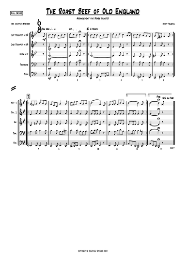 The Roast Beef of Old England (arr. Jonathan Spencer)