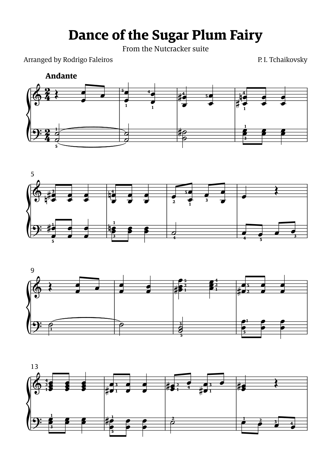 Sugar Plum Fairy theme (arr. Rodrigo Faleiros)