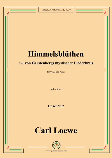 Loewe-Himmelsblüthen,Op 69 No.2,in b minor (arr. OSM Press)