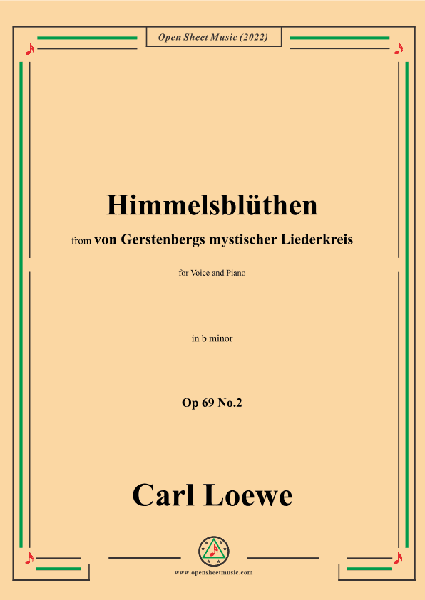 Loewe-Himmelsblüthen,Op 69 No.2,in b minor (arr. OSM Press)
