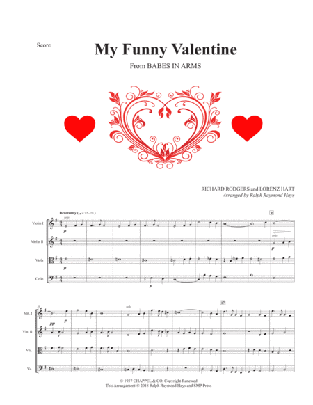 My Funny Valentine (arr. Ralph Raymond Hays)