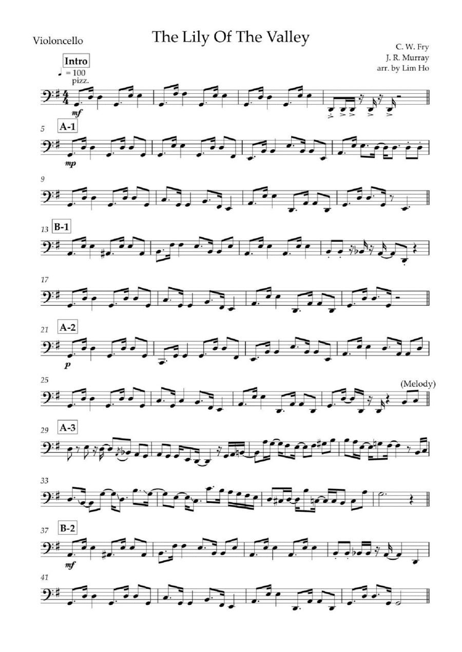 The Lily Of The Valley ( I have found a friend in Jesus ) for String Quartet