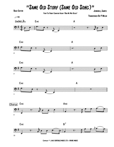 Same Old Story (same Old Song) (arr. Accubass)