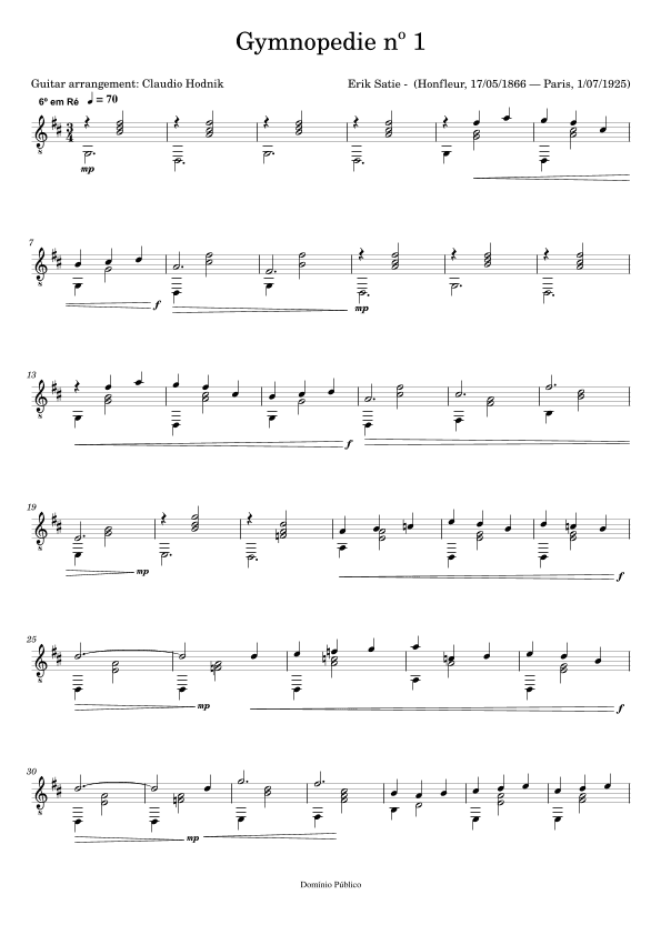 Gymnopedie n 1 (arr. Claudio Hodnik)