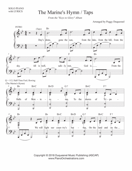 The Marine's Hymn_Taps (Bb) (arr. Duquesnel Music Publishing)