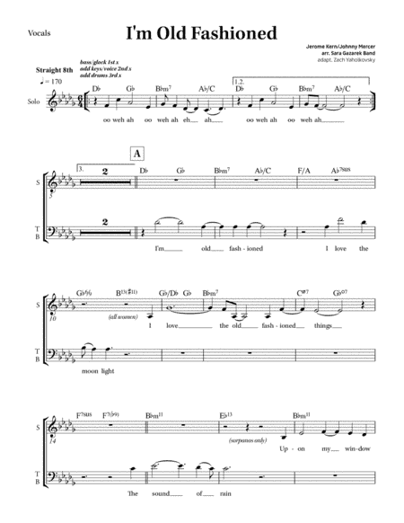 I'm Old Fashioned (arr. Zach Yaholkovsky)