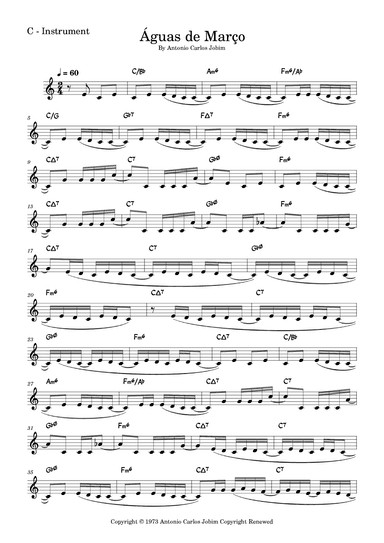 Águas De Março (waters Of March) (arr. Fabio Eduardo de Oliveira)