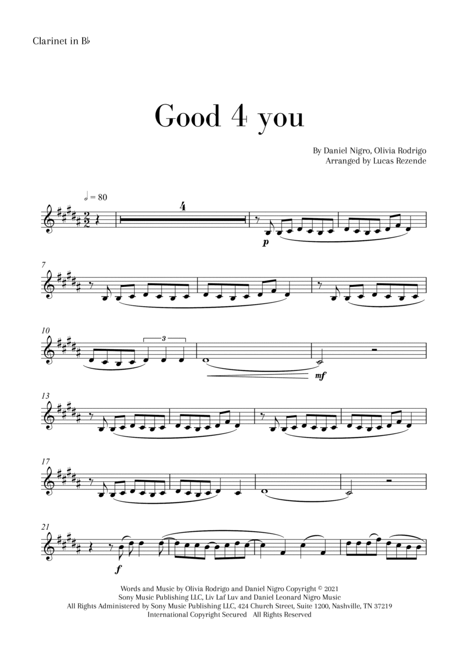 Good 4 U (arr. Lucas Rezende)