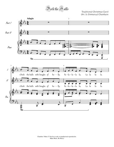 Deck the Halls (arr. S. Emmanuel Chambers)