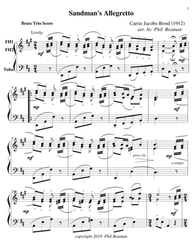 Sandman's Allegretto-Brass Trio 2 (arr. Phil Beaman)
