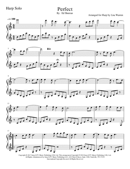 Perfect (arr. Lisa Warren)