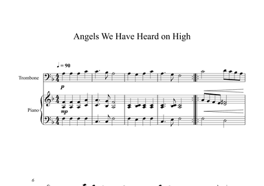 Angels We Have Heard on High (Trombone + Piano) (arr. Digital Book Music)