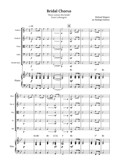 Bridal Chorus (Here Comes The Bride) (arr. Rodrigo Faleiros)