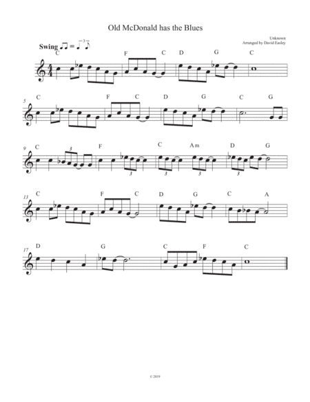 Old McDonald has the Blues (arr. David Easley)