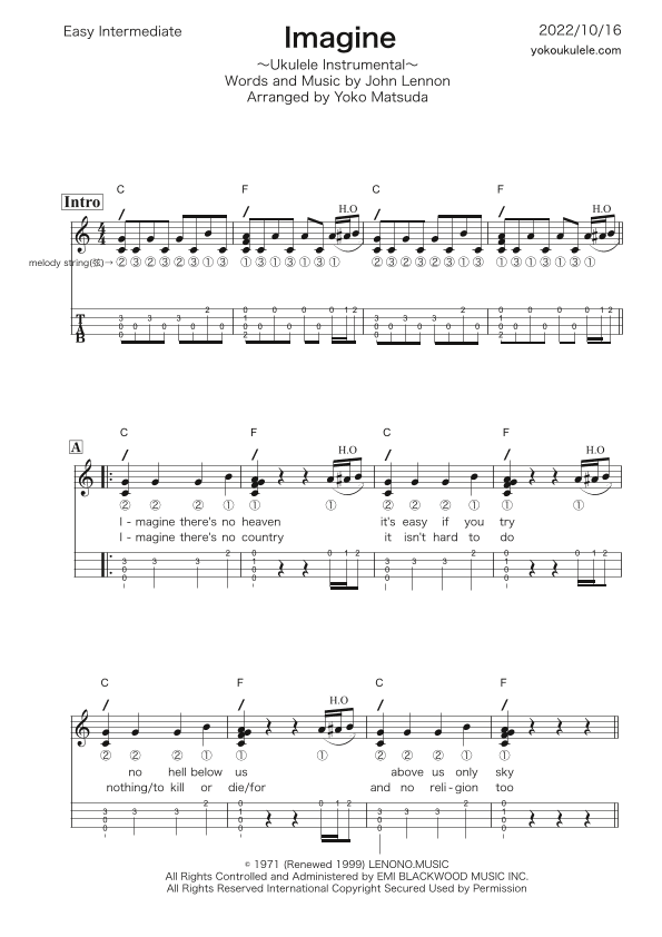 Imagine (arr. Yoko Matsuda)