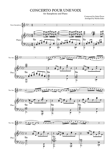 Concerto Pour Une Voix (arr. Merlin Sisko)