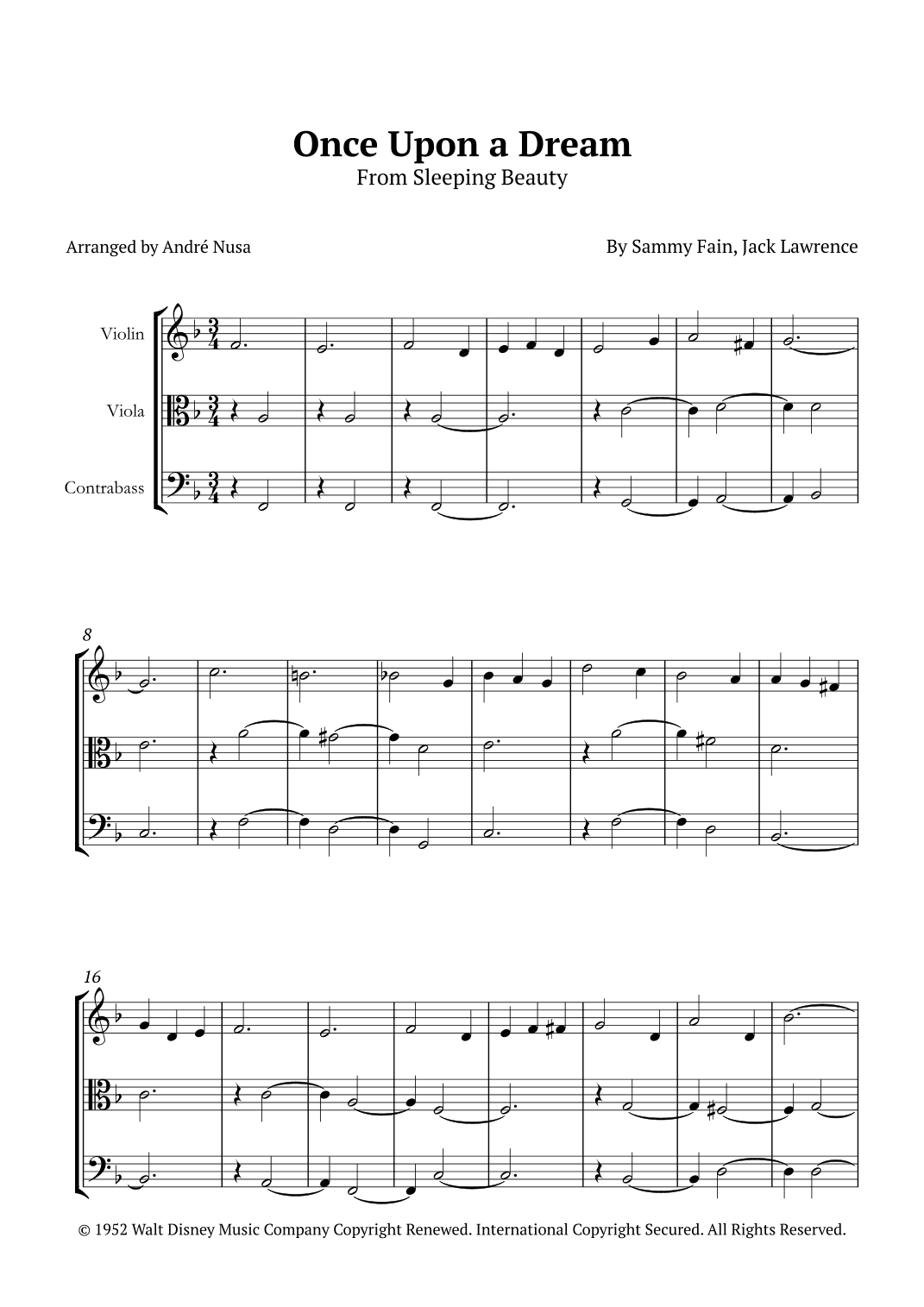 Once Upon A Dream (arr. André Nusa)