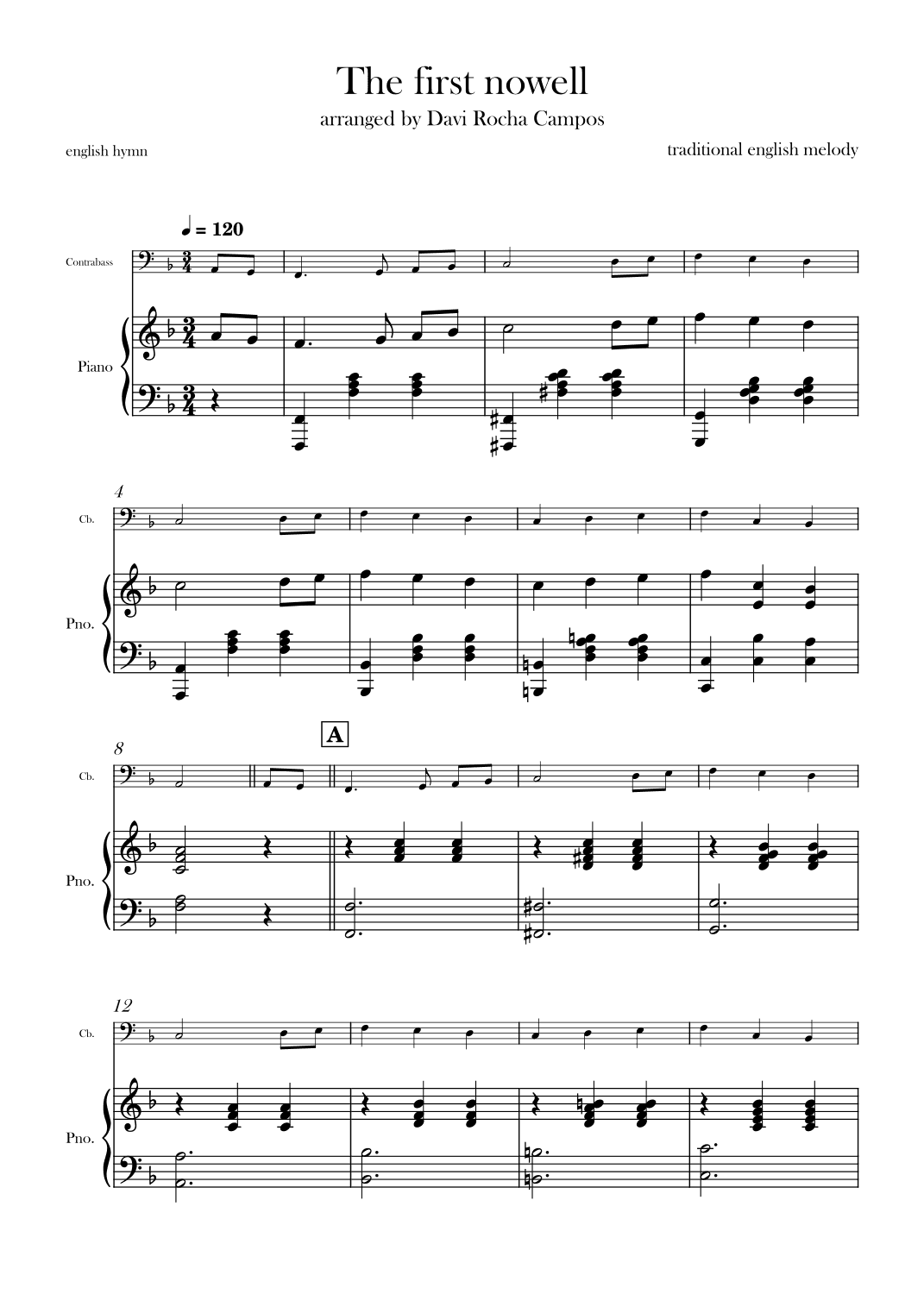 The First nowell (arr. Davi Rocha Campos)