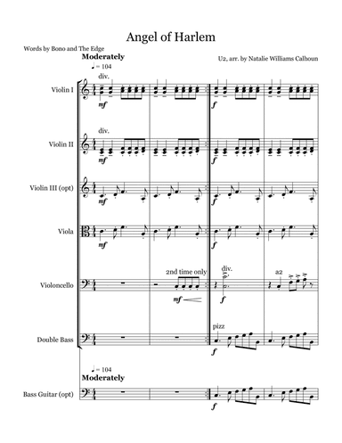 Angel Of Harlem (arr. Natalie Williams Calhoun)