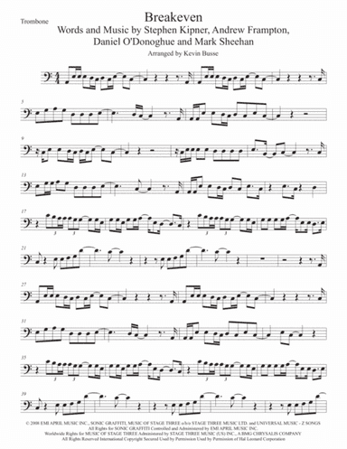 Breakeven (arr. Kevin Busse)