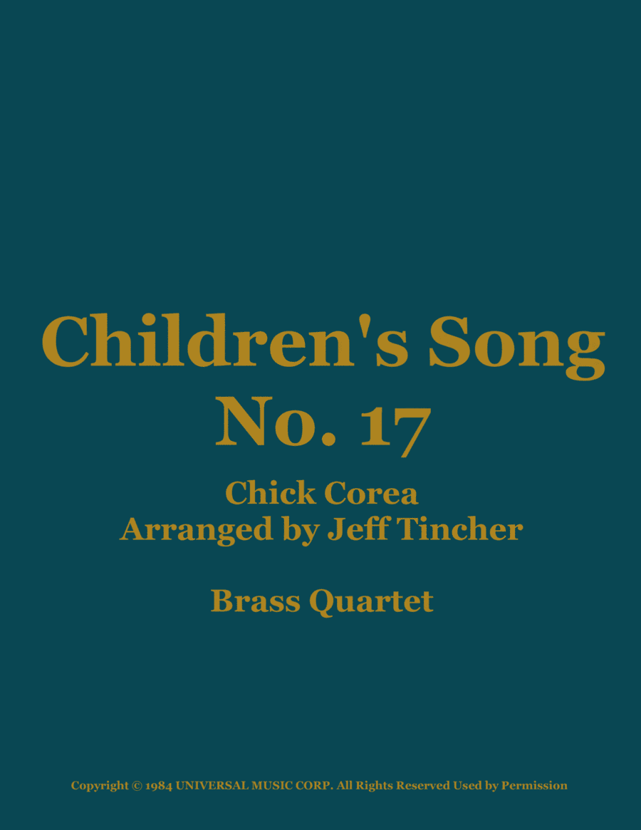 Children's Song No. 17 (arr. Jeff Tincher)