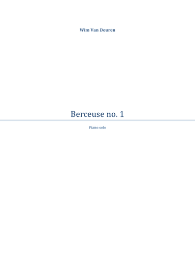 Berceuse no. 1