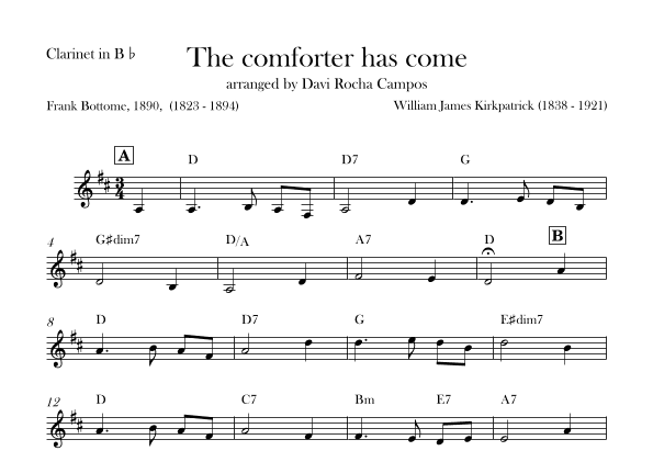 The comforter has come (arr. Davi Rocha Campos)
