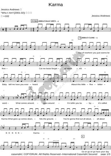 Karma (arr. COPYDRUM)