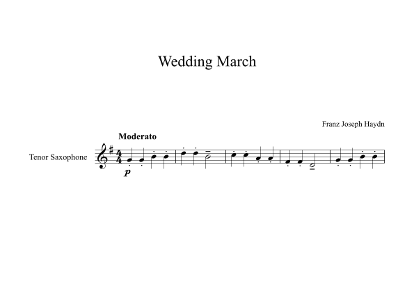 Andante (Surprise Symphony) - Franz Joseph Haydn (Tenor Sax) (arr. Digital Book Music)
