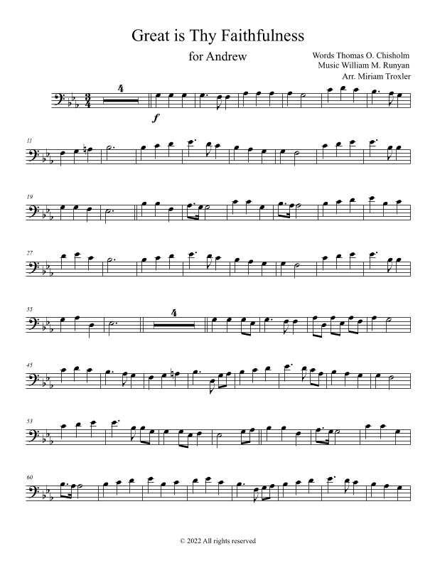 Great is Thy Faithfulness (arr. Miriam Troxler)