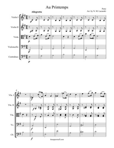 Au Printemps (arr. Nick Lacanski)