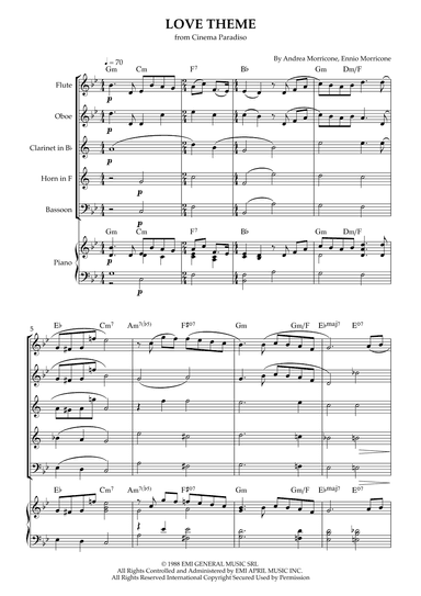 Love Theme (tema D'amore) (arr. Karen Gueiros)